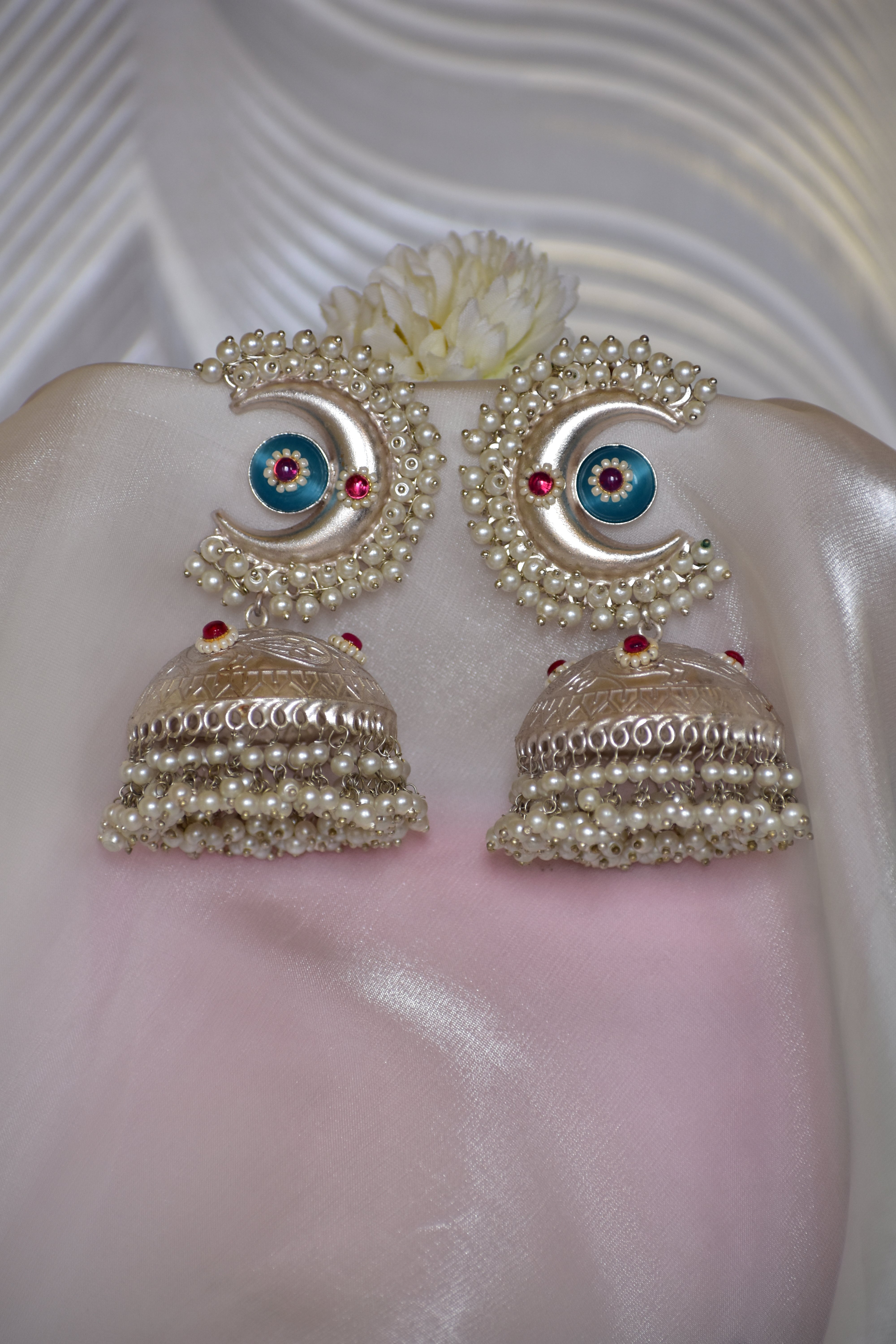 Ranjha Silver jhumka